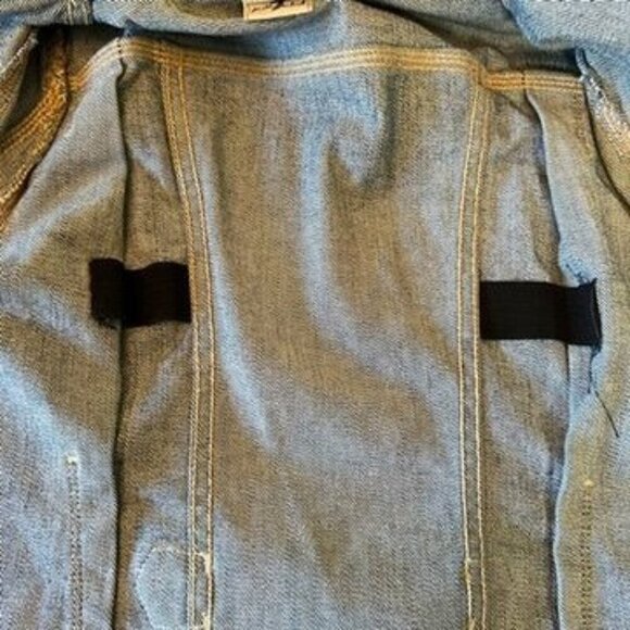 Vintage 7 For All Mankind Women's Blue Denim Jacket With Button Front & Pockets - Picture 9 of 16